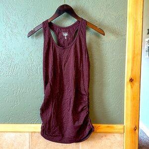 Athleta tank top plum color with silver glittery material
